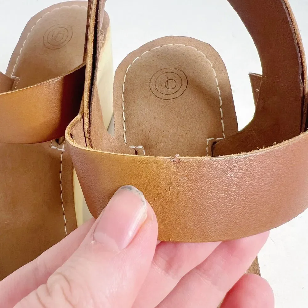 UO Urban Outfitters Maggie Heeled Clog Sandal Brown Platform Sandal Size 9